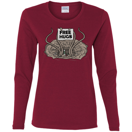 T-Shirts Cardinal / S Sarlacc Free Hugs Women's Long Sleeve T-Shirt