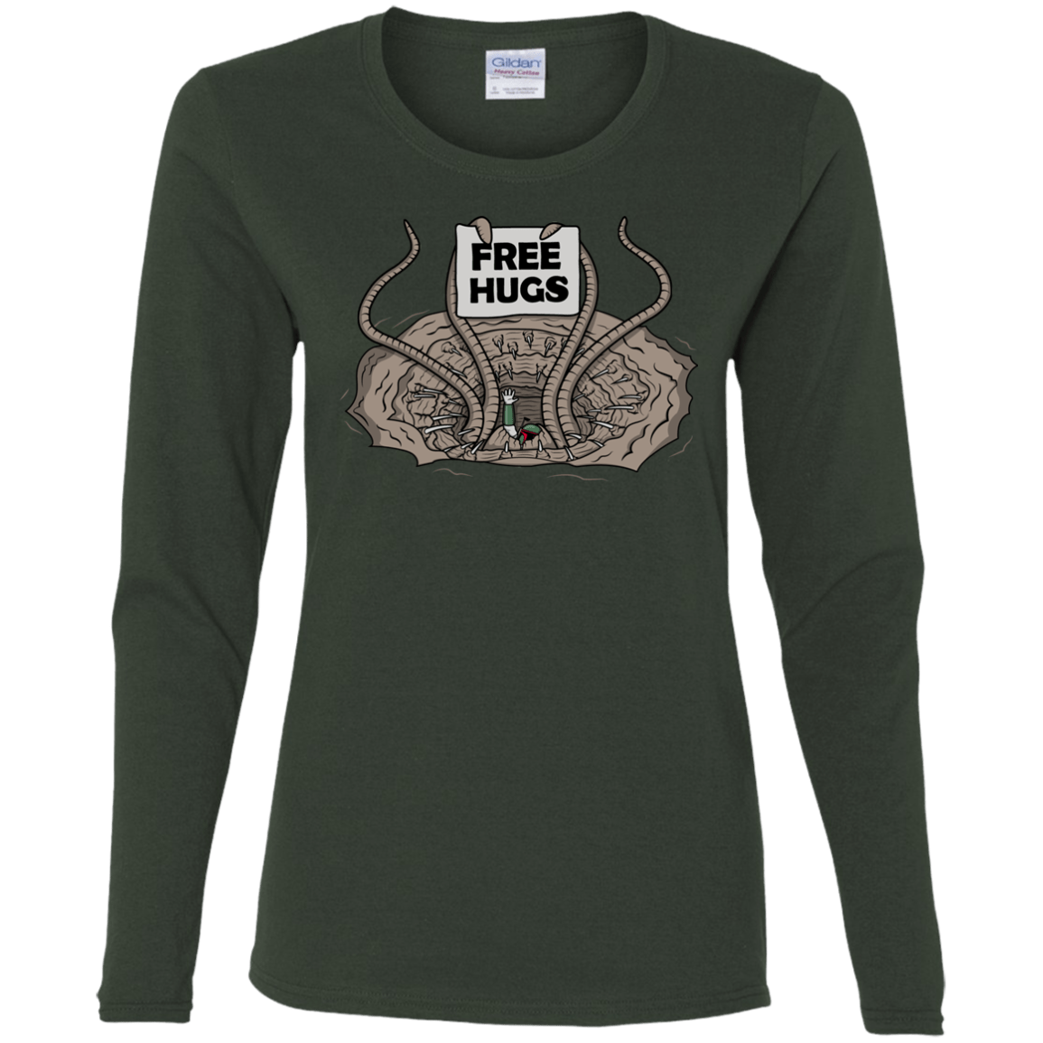 T-Shirts Forest / S Sarlacc Free Hugs Women's Long Sleeve T-Shirt