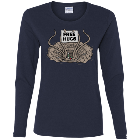 T-Shirts Navy / S Sarlacc Free Hugs Women's Long Sleeve T-Shirt