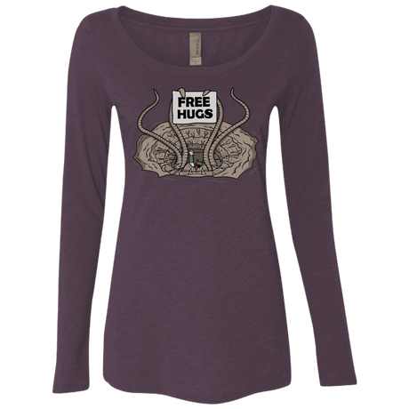 T-Shirts Vintage Purple / S Sarlacc Free Hugs Women's Triblend Long Sleeve Shirt