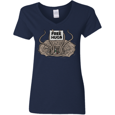 T-Shirts Navy / S Sarlacc Free Hugs Women's V-Neck T-Shirt