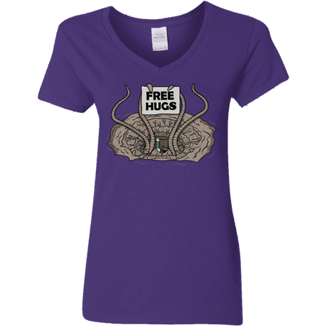 T-Shirts Purple / S Sarlacc Free Hugs Women's V-Neck T-Shirt