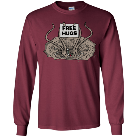 T-Shirts Maroon / YS Sarlacc Free Hugs Youth Long Sleeve T-Shirt