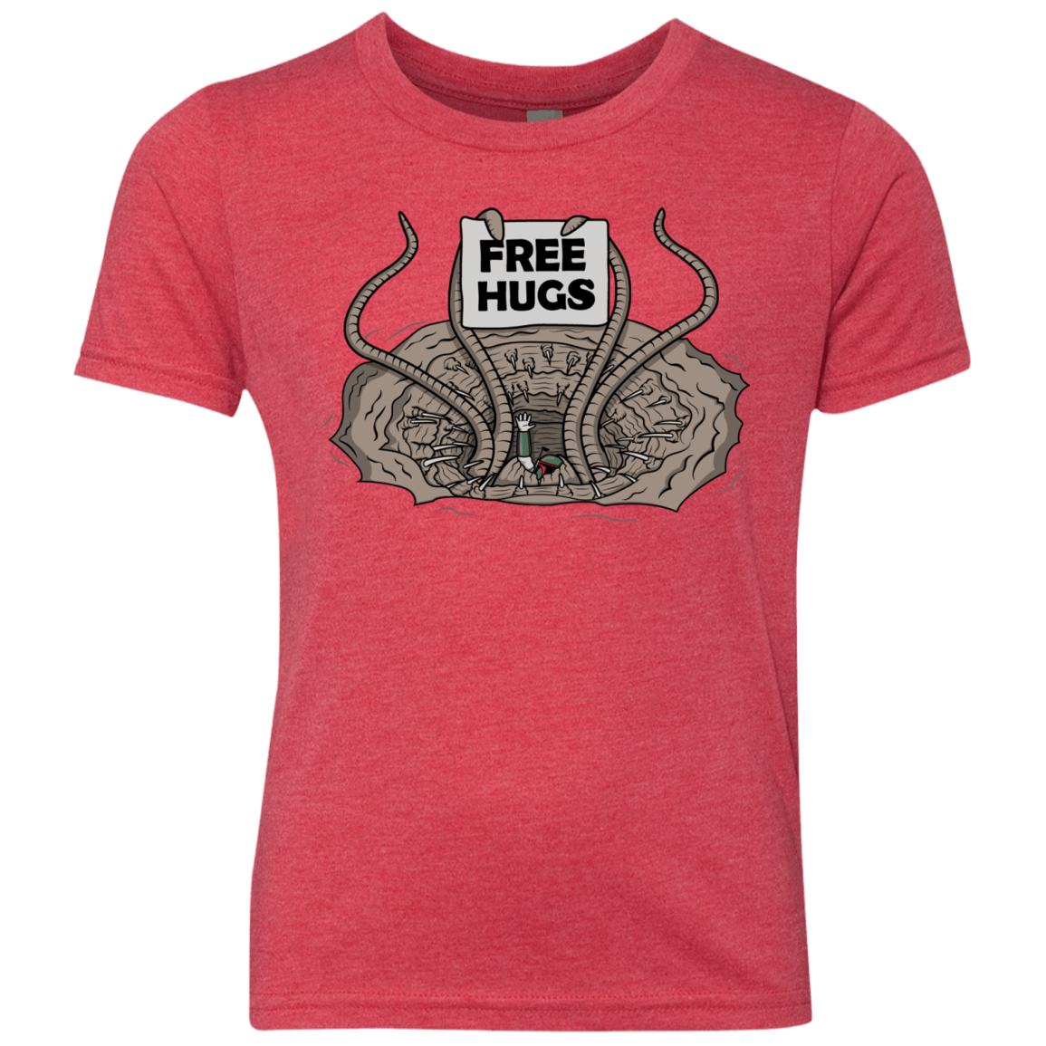 T-Shirts Vintage Red / YXS Sarlacc Free Hugs Youth Triblend T-Shirt