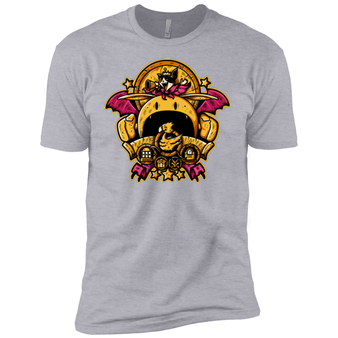 T-Shirts Heather Grey / YXS SAUCER CREST Boys Premium T-Shirt