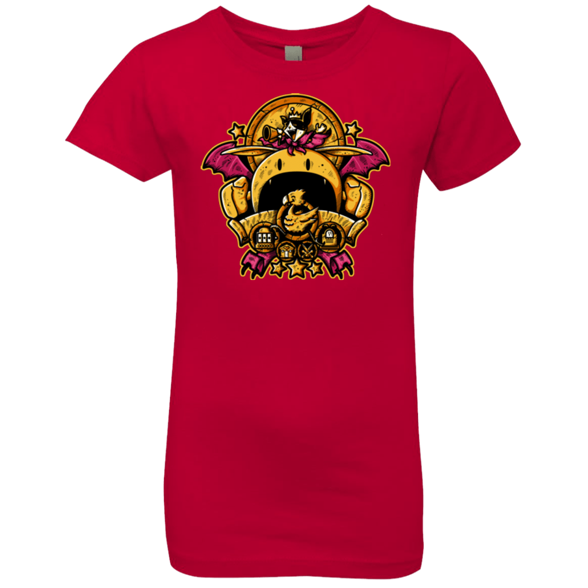 T-Shirts Red / YXS SAUCER CREST Girls Premium T-Shirt