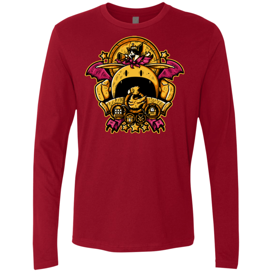 T-Shirts Cardinal / Small SAUCER CREST Men's Premium Long Sleeve