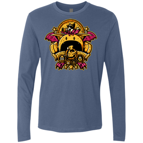 T-Shirts Indigo / Small SAUCER CREST Men's Premium Long Sleeve