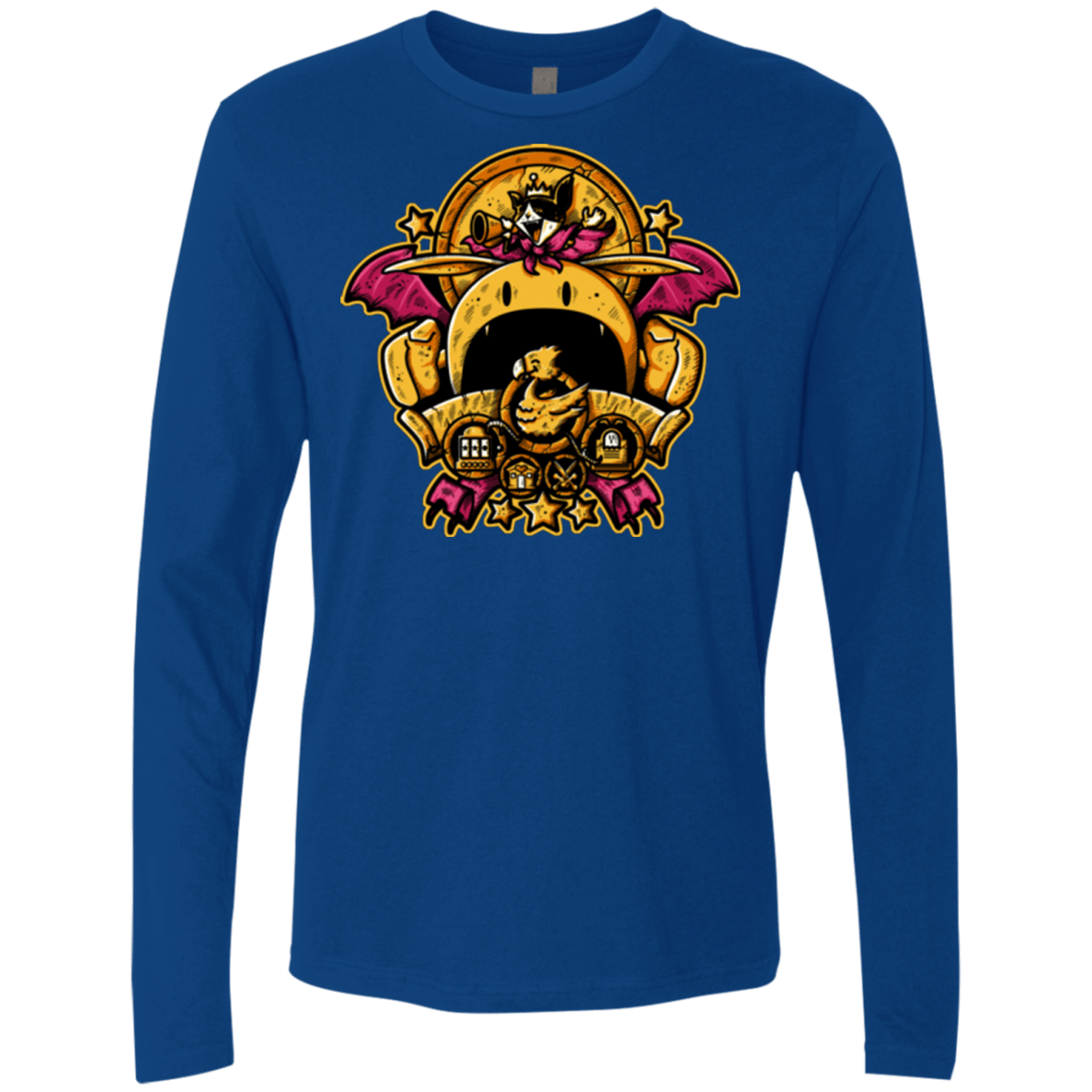 T-Shirts Royal / Small SAUCER CREST Men's Premium Long Sleeve