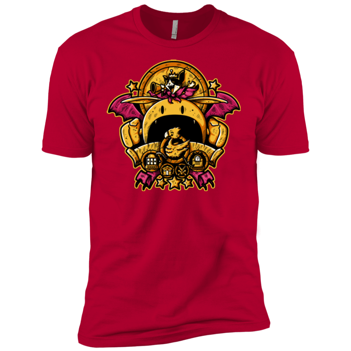 T-Shirts Red / X-Small SAUCER CREST Men's Premium T-Shirt