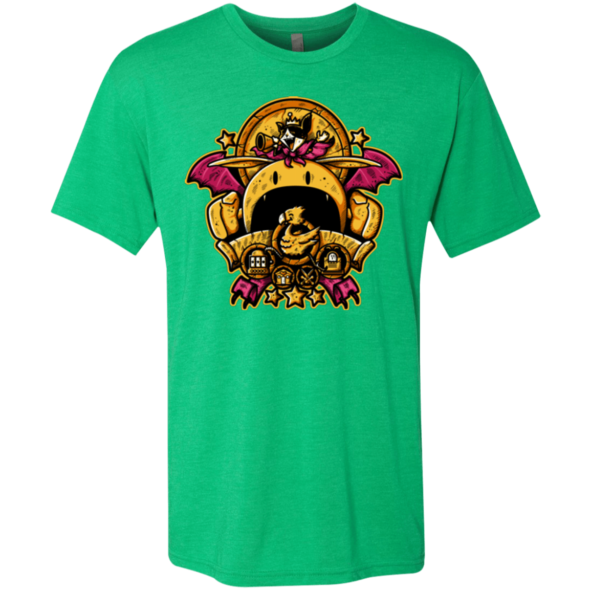 T-Shirts Envy / Small SAUCER CREST Men's Triblend T-Shirt