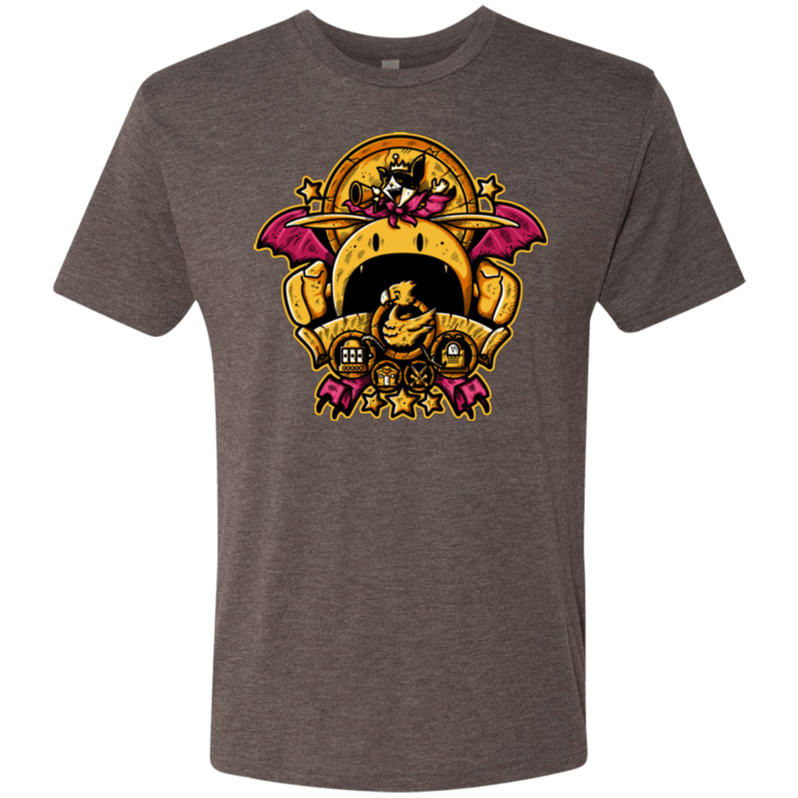 T-Shirts Macchiato / Small SAUCER CREST Men's Triblend T-Shirt