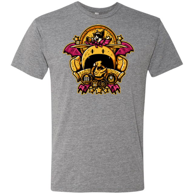 T-Shirts Premium Heather / Small SAUCER CREST Men's Triblend T-Shirt