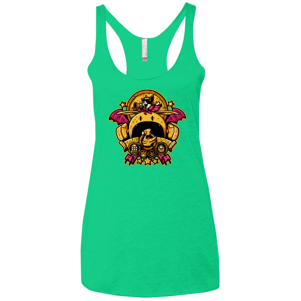 T-Shirts Envy / X-Small SAUCER CREST Women's Triblend Racerback Tank