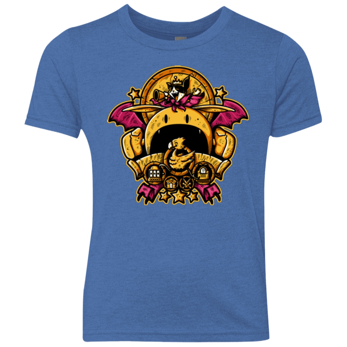 T-Shirts Vintage Royal / YXS SAUCER CREST Youth Triblend T-Shirt