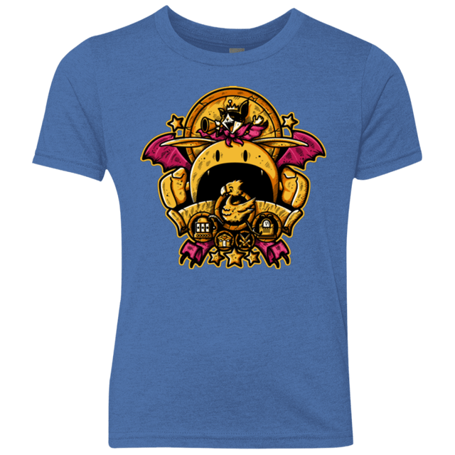 T-Shirts Vintage Royal / YXS SAUCER CREST Youth Triblend T-Shirt