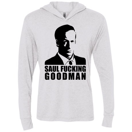 T-Shirts Heather White / X-Small Saul fucking Goodman Triblend Long Sleeve Hoodie Tee
