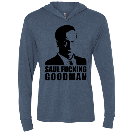 T-Shirts Indigo / X-Small Saul fucking Goodman Triblend Long Sleeve Hoodie Tee