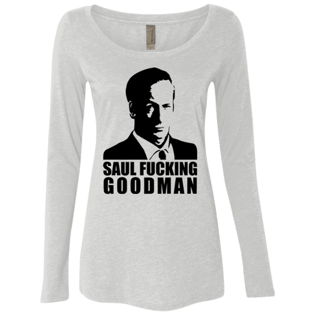 T-Shirts Heather White / Small Saul fucking Goodman Women's Triblend Long Sleeve Shirt