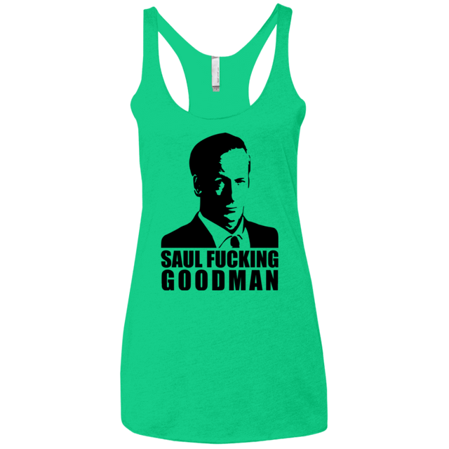 T-Shirts Envy / X-Small Saul fucking Goodman Women's Triblend Racerback Tank