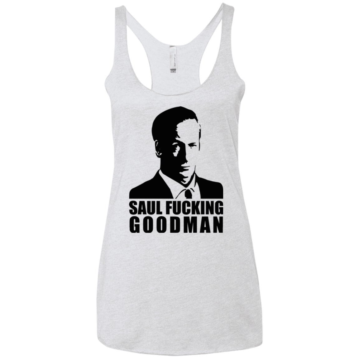 T-Shirts Heather White / X-Small Saul fucking Goodman Women's Triblend Racerback Tank