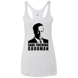 T-Shirts Heather White / X-Small Saul fucking Goodman Women's Triblend Racerback Tank