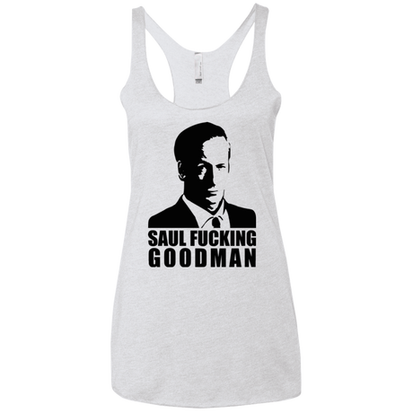 T-Shirts Heather White / X-Small Saul fucking Goodman Women's Triblend Racerback Tank