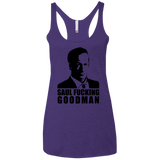 T-Shirts Purple / X-Small Saul fucking Goodman Women's Triblend Racerback Tank