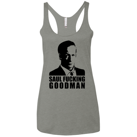 T-Shirts Venetian Grey / X-Small Saul fucking Goodman Women's Triblend Racerback Tank