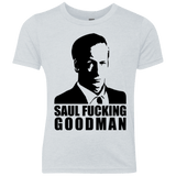 T-Shirts Heather White / YXS Saul fucking Goodman Youth Triblend T-Shirt