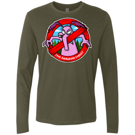 T-Shirts Military Green / Small Save The Forest Men's Premium Long Sleeve