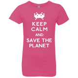 T-Shirts Hot Pink / YXS Save the planet Girls Premium T-Shirt