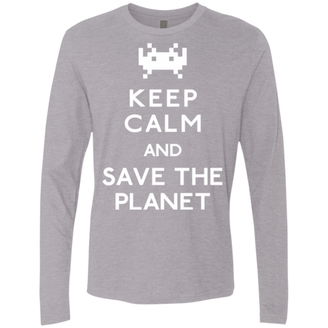 T-Shirts Heather Grey / Small Save the planet Men's Premium Long Sleeve