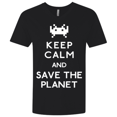 T-Shirts Black / X-Small Save the planet Men's Premium V-Neck