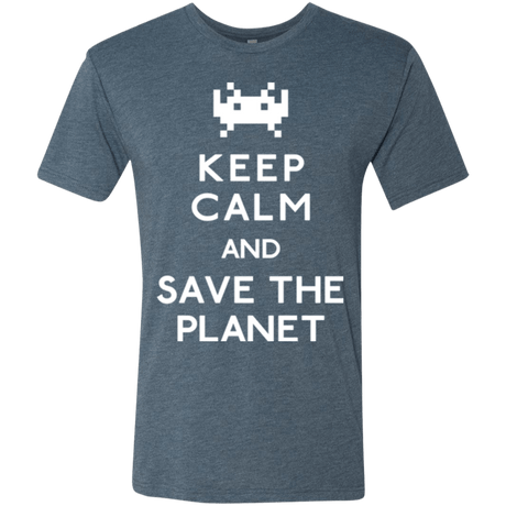 T-Shirts Indigo / Small Save the planet Men's Triblend T-Shirt