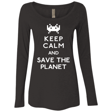 T-Shirts Vintage Black / Small Save the planet Women's Triblend Long Sleeve Shirt