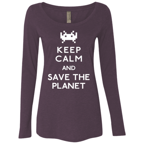 T-Shirts Vintage Purple / Small Save the planet Women's Triblend Long Sleeve Shirt