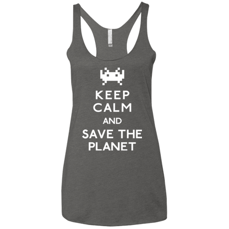 T-Shirts Premium Heather / X-Small Save the planet Women's Triblend Racerback Tank