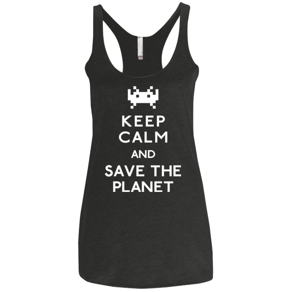 T-Shirts Vintage Black / X-Small Save the planet Women's Triblend Racerback Tank