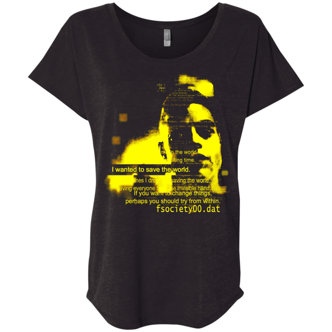 T-Shirts Vintage Black / X-Small Save the World Triblend Dolman Sleeve