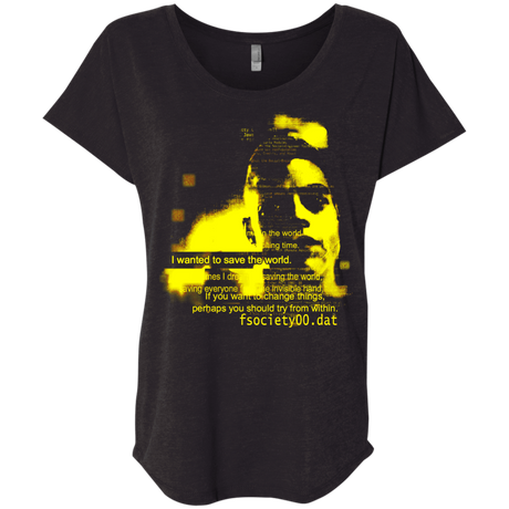 T-Shirts Vintage Black / X-Small Save the World Triblend Dolman Sleeve