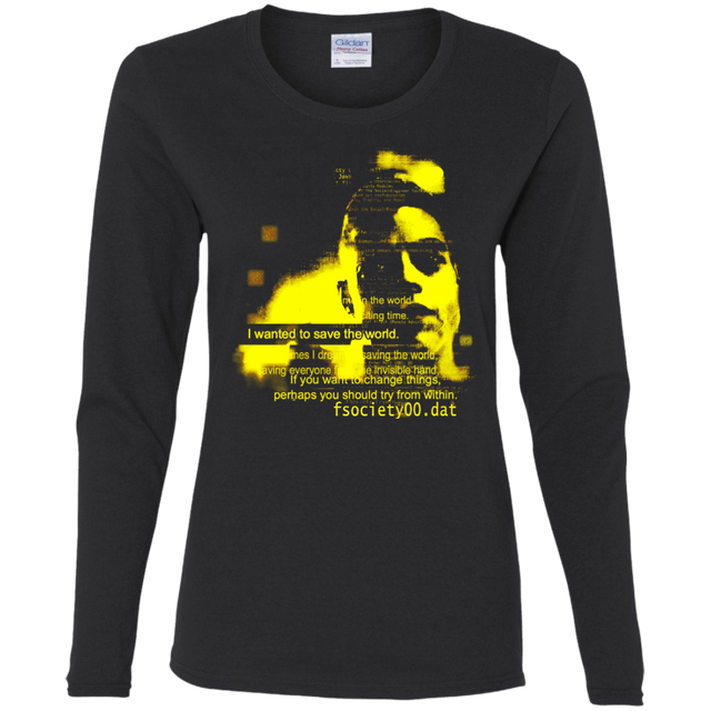 T-Shirts Black / S Save the World Women's Long Sleeve T-Shirt