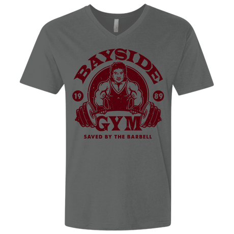 T-Shirts Heavy Metal / X-Small SAVED BY THE BARBELL Men's Premium V-Neck