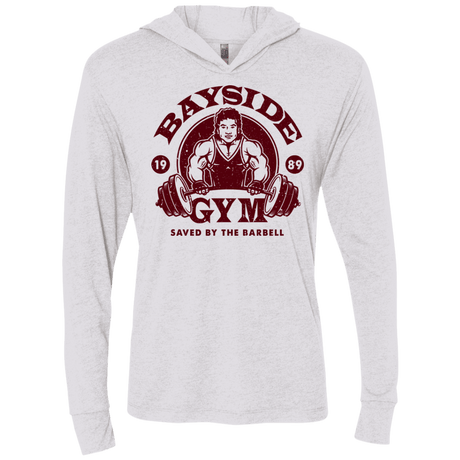T-Shirts Heather White / X-Small SAVED BY THE BARBELL Triblend Long Sleeve Hoodie Tee