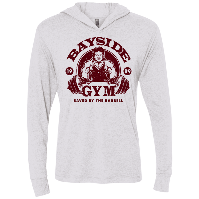 T-Shirts Heather White / X-Small SAVED BY THE BARBELL Triblend Long Sleeve Hoodie Tee