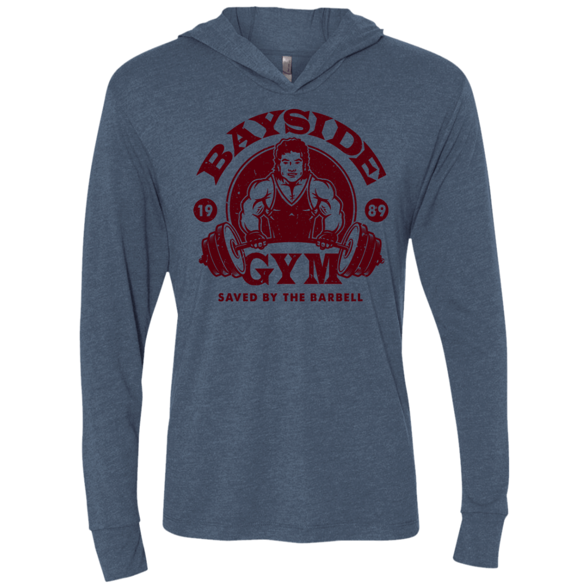 T-Shirts Indigo / X-Small SAVED BY THE BARBELL Triblend Long Sleeve Hoodie Tee