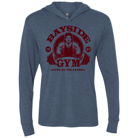 T-Shirts Indigo / X-Small SAVED BY THE BARBELL Triblend Long Sleeve Hoodie Tee