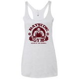 T-Shirts Heather White / X-Small SAVED BY THE BARBELL Women's Triblend Racerback Tank