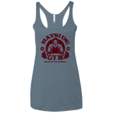 T-Shirts Indigo / X-Small SAVED BY THE BARBELL Women's Triblend Racerback Tank
