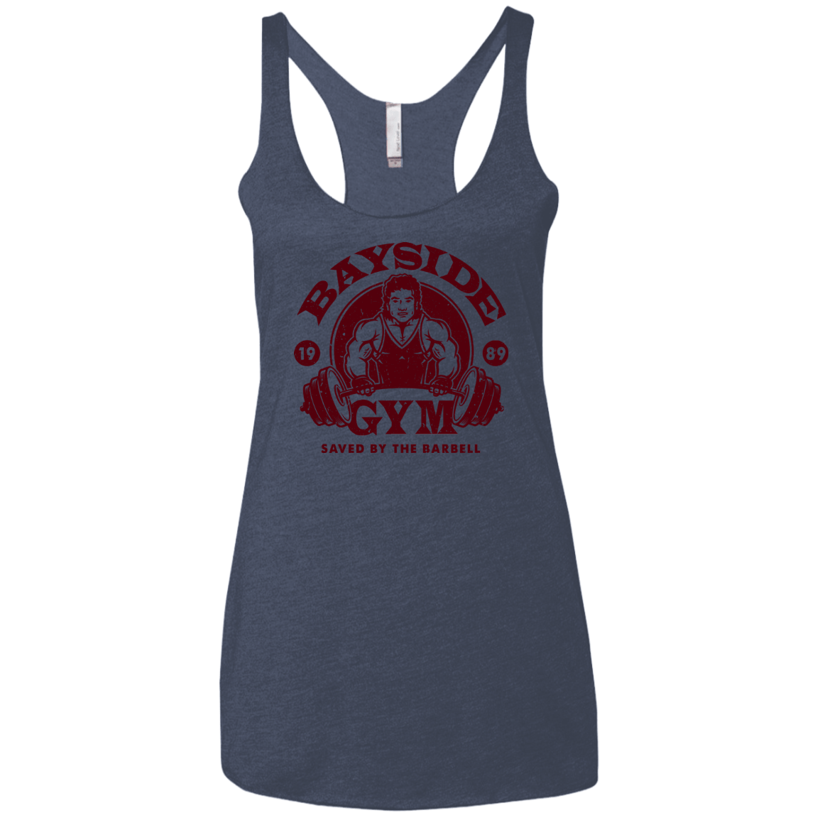 T-Shirts Vintage Navy / X-Small SAVED BY THE BARBELL Women's Triblend Racerback Tank